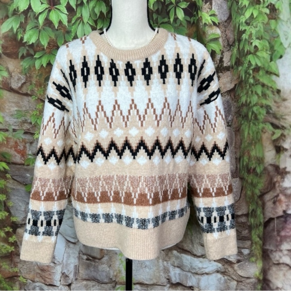 FRYE Sweater Western Aztec Cozy Women’s Size Large